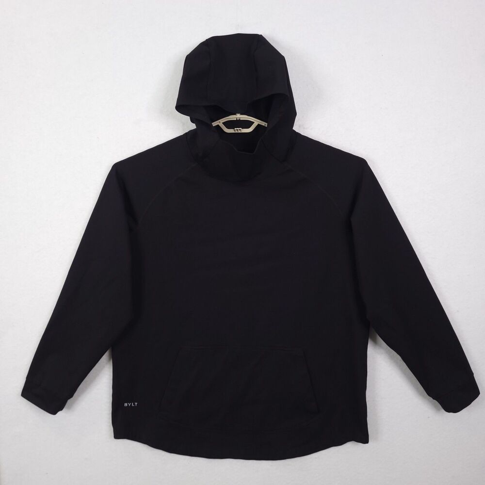 Bylt Premium Basics Elite+ Drop Cut Pullover Hoodie Mens Black Large Preppy